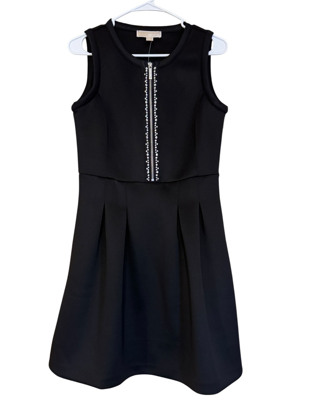 Michael Michael Kors Black Embellished Fit & Flare Dress NWT Medium